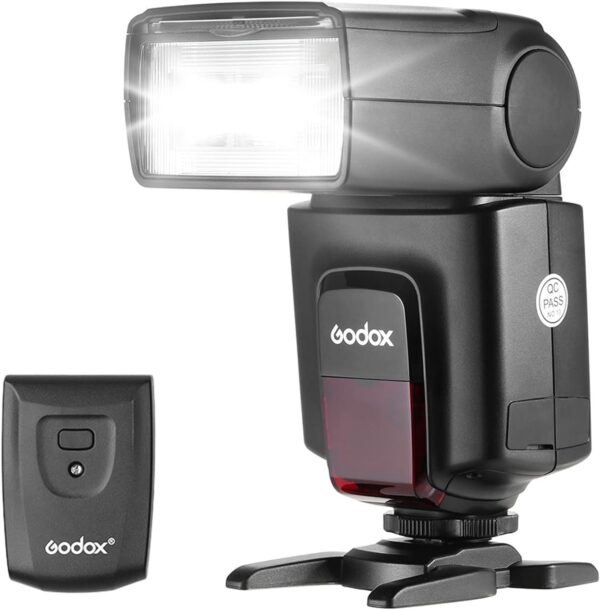 GODOX TT520ⅡUniversal On-Camera Flash Electronic Speedlite + AT-16 2.4G Wireless Trigger Transmitter