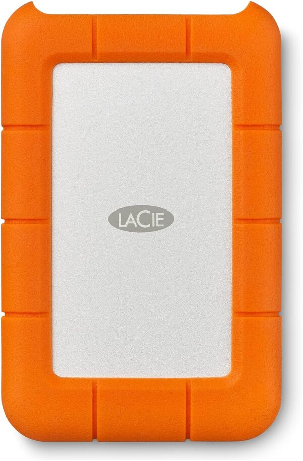 LaCie Rugged USB-C 2TB External Hard Drive Portable HDD – USB 3.0 compatible, Drop Shock Dust Rain Resistant, for Mac and PC Computer Desktop Workstation
