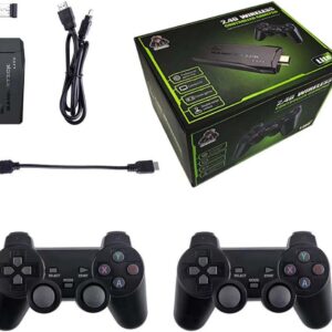 M8 4K Retro Game Stick, HD Home Video Retro Game Console with 2 Wireless Controllers, HDMI Output, 20000+ Built-in Games (128GB)