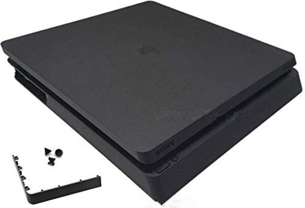 Replacement Top Upper & Bottom Cover Full Housing Shell Case Cover for PS4 Slim Console Black