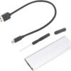 Aluminum M.2 NVME SATA SSD Enclosure Adapter, Tool-Free External SSD Reader USB C 3.1/3.2 Gen 2 10Gbps PCIe