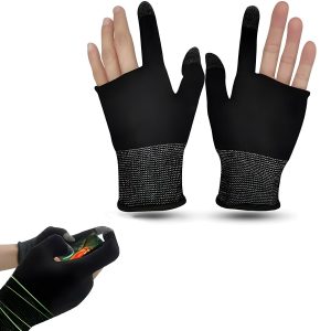 E-Sports Gaming Gloves, Highly Sensitive Touch Finger Gaming Glove, Anti Sweat Breathable Finger Gloves for Gaming, Hands Gamer Gloves for Cold Hands, Suitable for Pubg and Phone Games